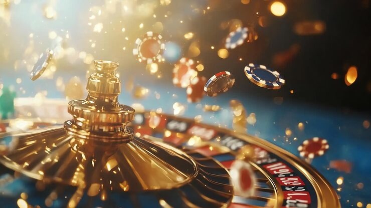 Live casino dealer studios on mobile phone screen showing roulette table